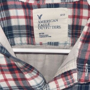 American Eagle Red and Blue Plaid Shirt